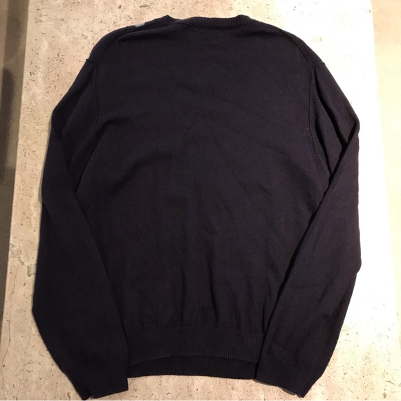 Sebastian Cooper Cotton Cashmere Blend Purply and Gray Argyle Sweater Size M - Picture 5 of 5